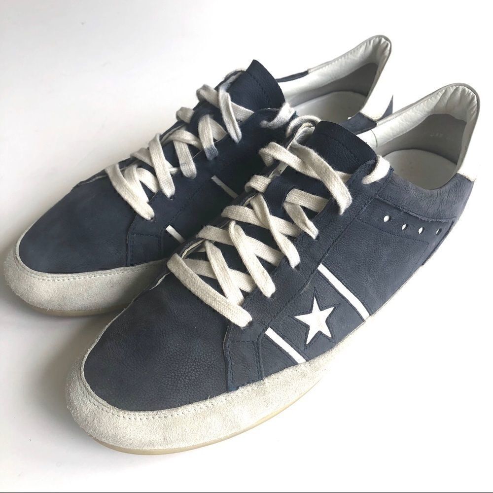 KENNEL UND SCHMENGER BLUE LEATHER SUEDE SNEAKERS